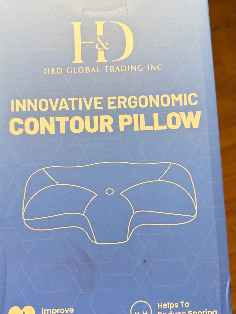 H&D Innovative Ergonomic Contour Pillow - Blue